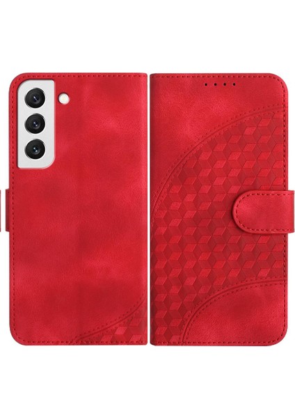 Samsung Galaxy S22 Flip Iş Için Geometrik Desen Manyetik Kart (Yurt Dışından)