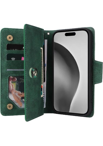 El Kayışı Kart Tutucu ile IPhone 16 Pro Max Manyetik Deri Kılıf (Yurt Dışından) fiyatları