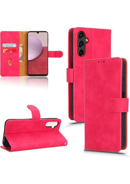Kart Tutucu Kickstand Deri Folio ile Samsung Galaxy A14 5g Için Kılıf (Yurt Dışından)