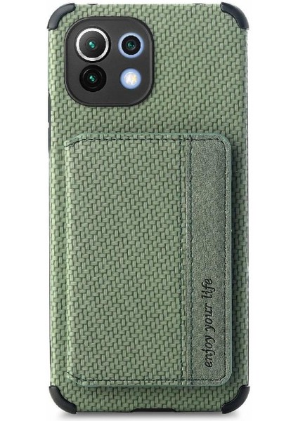 Xiaomi 11 Için Kılıf Standı Fonksiyonu Rfıd Engelleme Manyetik Kart Tutucu (Yurt Dışından) indirimleri