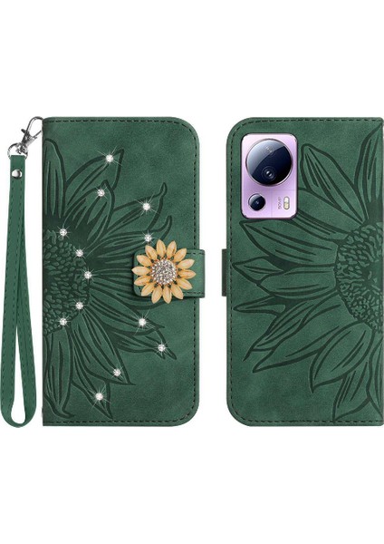 Xiaomi 13 Lite Için Kılıf Telefon Kapak Kart Tutucu Pu Deri Flip Kapak Tpu (Yurt Dışından)