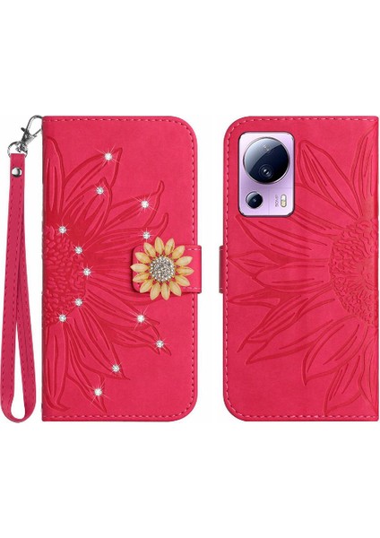Xiaomi 13 Lite Için Kılıf Telefon Kapak Kart Tutucu Pu Deri Flip Kapak Tpu (Yurt Dışından)