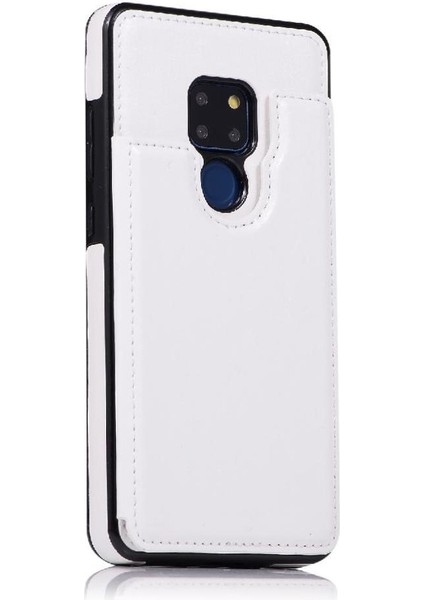 Cüzdan Kılıf Huawei Mate 20 Kart Yuvaları Için Kickstand Pu Deri Çift (Yurt Dışından)