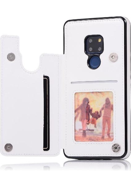 Cüzdan Kılıf Huawei Mate 20 Kart Yuvaları Için Kickstand Pu Deri Çift (Yurt Dışından)