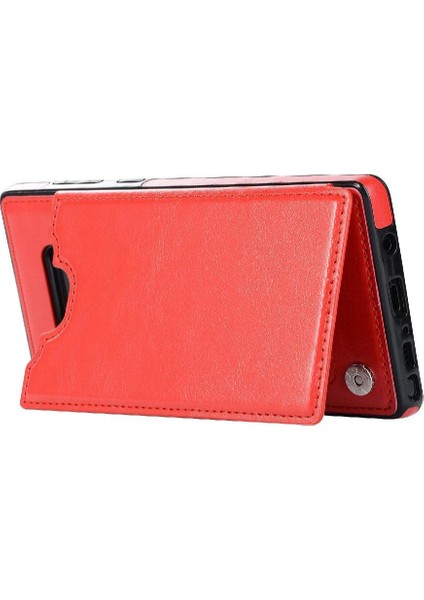 Kart Tutucu Kickstand ile Samsung Galaxy Note9 Pu Deri Için Cüzdan Kılıf (Yurt Dışından)