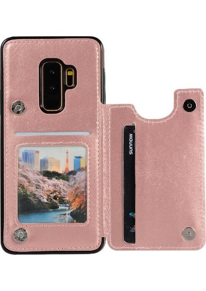 Samsung Galaxy S9 Artı Kart Yuvaları Için Cüzdan Kılıf Kickstand Pu Deri (Yurt Dışından) indirimleri