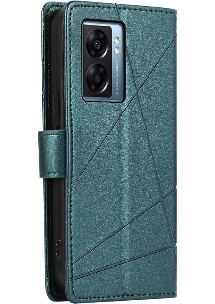 Oppo A57 5g Darbeye Kickstand Şok Emici Üç Kart Için Flip Case (Yurt Dışından)