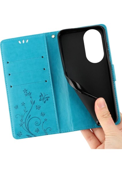 Oppo Için Filp Durumda A78/OPPO Pu Deri Kickstand Bilek Kayışı Kart Tutucu (Yurt Dışından)