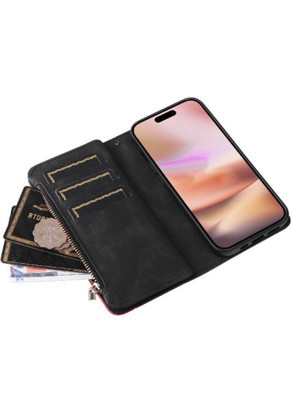 IPhone 16 Için Kılıf Artı Kart Yuvası ile Dokuz Kart Yuvaları Standı Iki Renkli (Yurt Dışından) fırsatları