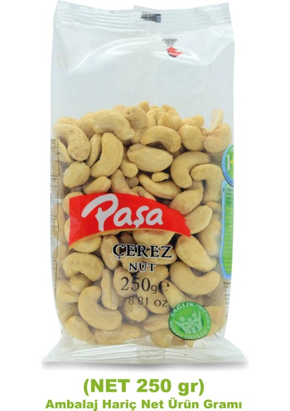 Çiğ Kaju Fıstığı Şeffaf Paket 250 gr x 3 Adet (Naturel 1. Kalite)