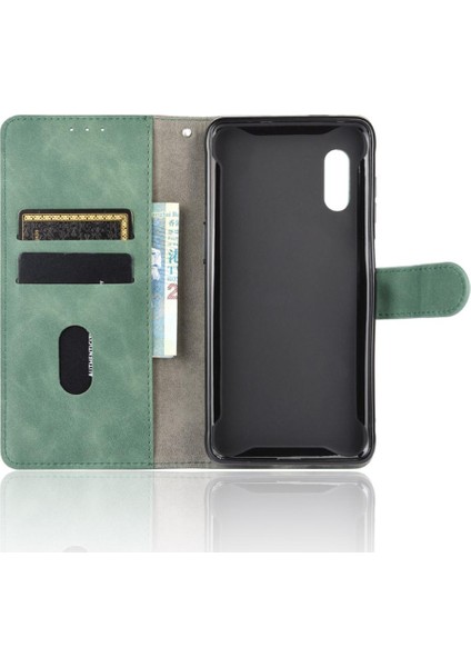 Samsung Galaxy Xcover Pro Için Kılıf Tam Koruma Deri Folio Kapak (Yurt Dışından)