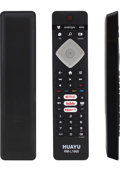 Kl Phılıps RM-L1660 H0357C Netflıx-Rakuten Tv Tuşlu Ses Komutlu Mikrofonlu Blisterli Tv Kumanda