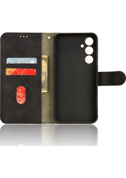 Samsung Galaxy S23 Fe 5g Için Kılıf Deri Folio Flip Case Koruyucu (Yurt Dışından)