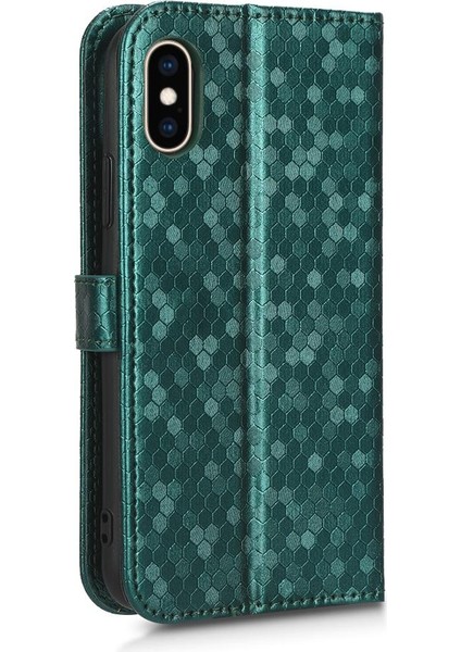 IPhone X/xs Manyetik Toka Deri Cüzdan Kapak Geometrik Desen (Yurt Dışından)