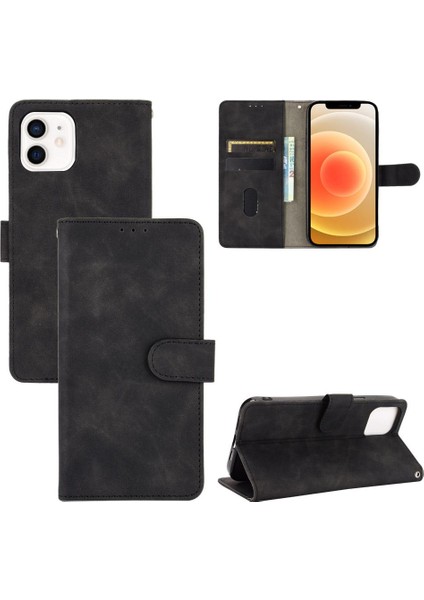 Kart Tutucu Kickstand Kart Ekleme Deri ile iphone 12MINI Için Kılıf (Yurt Dışından) indirimleri