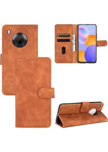 Kart ile Huawei Y9A Tam Koruma Deri Folio Flip Case Için Kılıf (Yurt Dışından) fiyatları