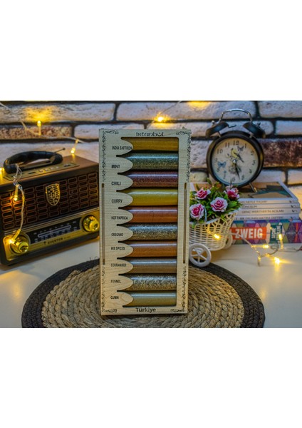 10 Çeşit Ahşap Baharat Seti