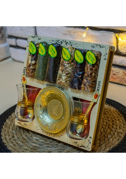 6 Çeşit Bardaklı Bitkisel Çay Seti