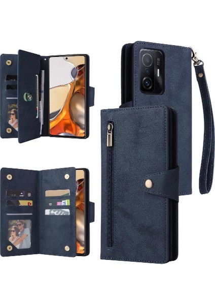 Xiaomi 11T/11T Pro Fermuar Cüzdan Kapak Manyetik Deri Kart (Yurt Dışından)