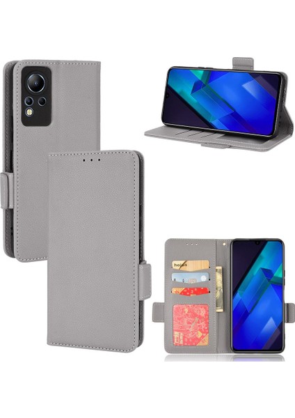 Infinix Not 12 Için Kılıf Cüzdan Pu Deri Manyetik Kart Yuvaları Tutucu Yan (Yurt Dışından)