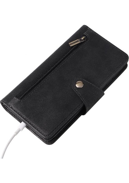 El Kayışı Manyetik Deri Fermuar Cüzdan ile Samsung Galaxy A40 Için Kılıf (Yurt Dışından) modelleri