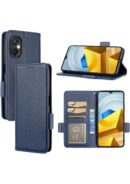 Xiaomi Poco M5 4g Manyetik Kart Yuvaları Tutucu Pu Deri Cüzdan (Yurt Dışından)