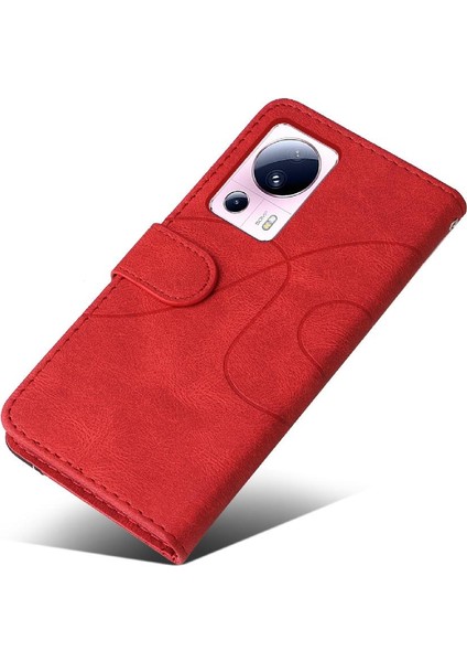 Kart Yuvası Standı ile Xiaomi 13 Lite Için Kılıf Pu Deri Flip Folio Kılıf (Yurt Dışından) indirimleri