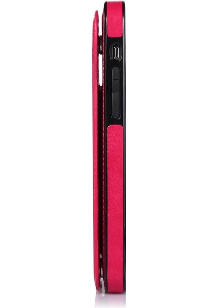 IPhone 12 Için Cüzdan Durumda Çift Manyetik Toka Kart Yuvaları ile Kickstand (Yurt Dışından)