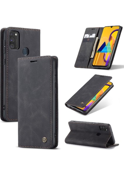 Samsung Galaxy M21 Flip Case Için Folio Kitap Vintage Pu Deri Cüzdan (Yurt Dışından) modelleri