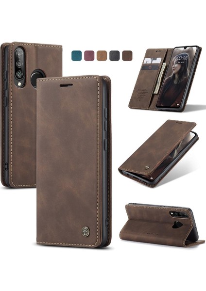 Huawei P30 Lite Durumda Kart Yuvası Için Flip Case Kickstand Flip Folio Kitap Pu (Yurt Dışından)