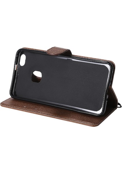 Kart Yuvası Klasik Düz Renk Iş ile Huawei P10 Lite Için Flip Case (Yurt Dışından) modelleri