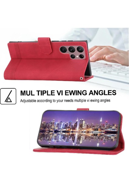 Samsung Galaxy S22 Ultra Nakit Cep Premium Bileklik Kartı Için Flip Case (Yurt Dışından)