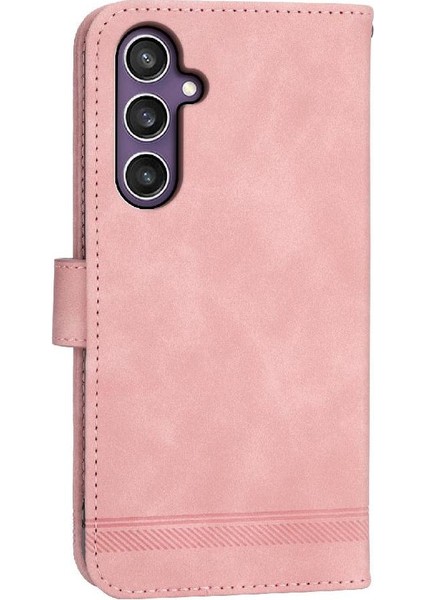 Samsung Galaxy S24 Manyetik Kapatma Kart Yuvaları Bileklik Için Flip Case (Yurt Dışından)