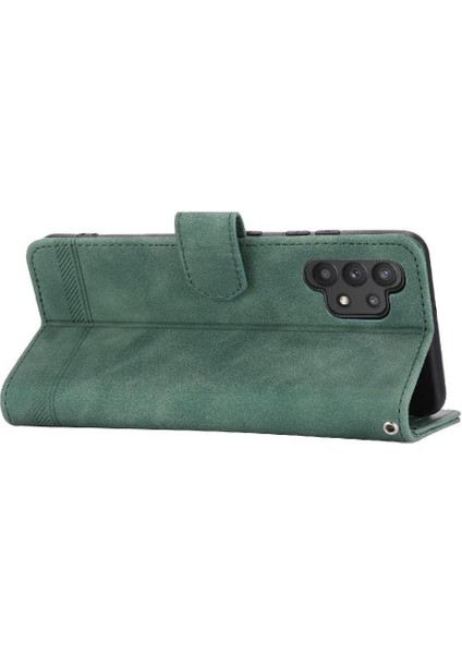 Samsung Galaxy A32 4g Bileklik Premium Kart Yuvaları Manyetik Için Flip Case (Yurt Dışından)