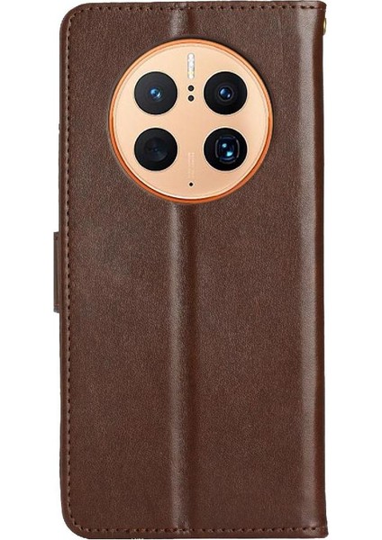 Huawei Mate 50 Pro Için Filp Durumda Manyetik Kapatma Kart Tutucu Bilek Kayışı (Yurt Dışından)