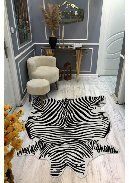 Kaymaz Taban Yıkanabilir Dijital Baskı Dekoratif Modern Desenli Elegance Serisi Lazer Kesim Dot Taban Halı ELG48