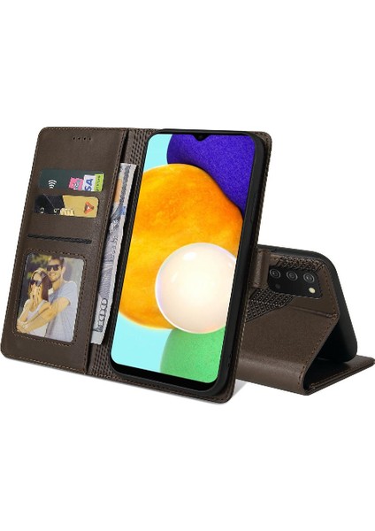 Samsung Galaxy A03S 4 Köşe Koruma Üç Kart Yuvaları Için Flip Case (Yurt Dışından)