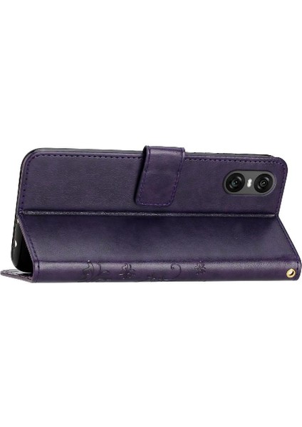 Sony Xperia 10 Vı Için Filp Durumda Bilek Kayışı Manyetik Kapatma Kickstand Pu (Yurt Dışından) indirimleri