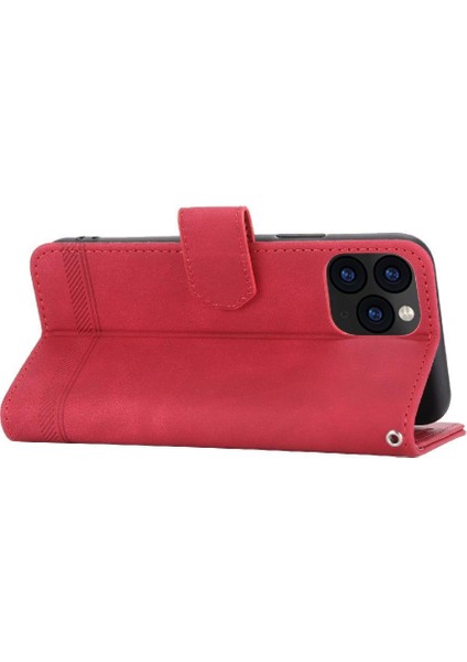 IPhone 11 Için Flip Case Pro Kart Yuvaları Bileklik Manyetik Kapatma Nakit (Yurt Dışından)