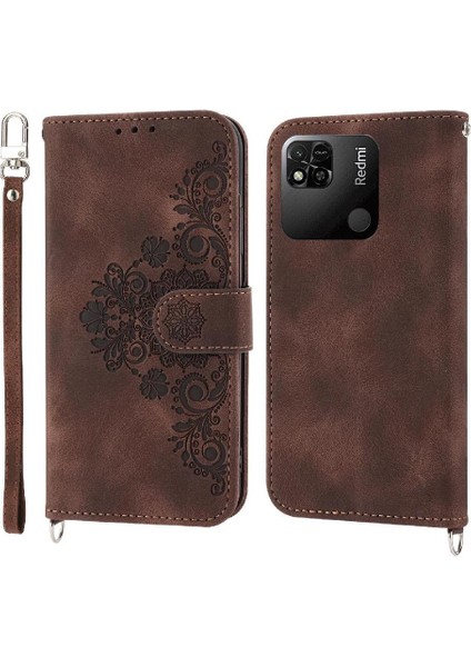 Xiaomi Redmi 12C Kabartmalı Darbeye Dayanıklı Çoklu Kredi Kartı Için Flip Case (Yurt Dışından)