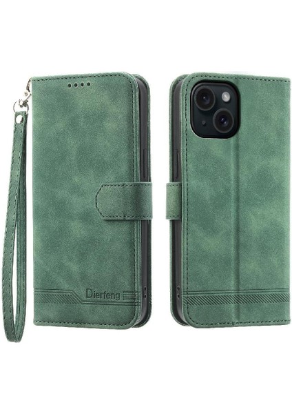 IPhone 15 Için Flip Case Premium Nakit Cep Bileklik Manyetik Kapatma (Yurt Dışından)