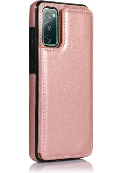 Kart Tutucu Çift Manyetik Pu ile Samsung Galaxy S20 Fe Için Cüzdan Kılıf (Yurt Dışından) fırsatları