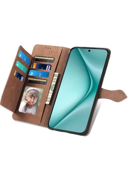 Huawei Pura 70 Flip Fermuar Tarzı Çoklu Kart Yuvası Cüzdan Için Flip Case (Yurt Dışından) modelleri