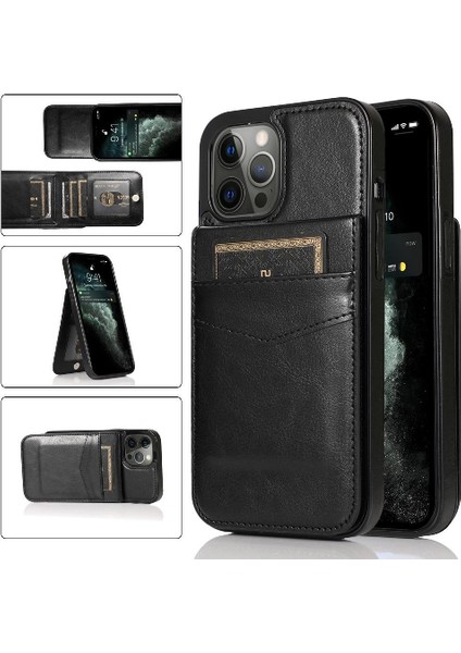 Kredi ile IPhone 13 Pro Max Manyetik Toka Kickstand ile Uyumlu (Yurt Dışından)
