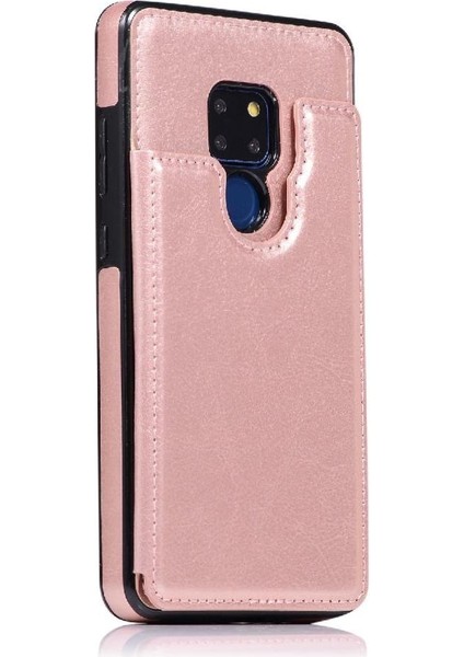 Cüzdan Kılıf Huawei Mate 20 Kart Yuvaları Için Kickstand Pu Deri Çift (Yurt Dışından)