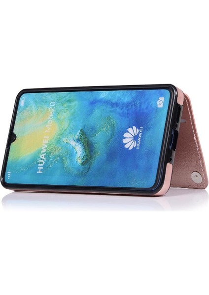 Cüzdan Kılıf Huawei Mate 20 Kart Yuvaları Için Kickstand Pu Deri Çift (Yurt Dışından)
