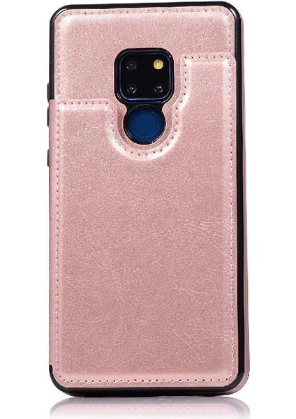 Cüzdan Kılıf Huawei Mate 20 Kart Yuvaları Için Kickstand Pu Deri Çift (Yurt Dışından)