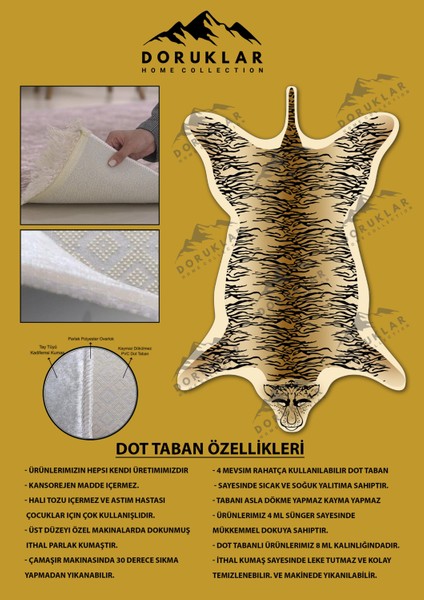 Kaymaz Taban Yıkanabilir Dijital Baskı Dekoratif Modern Desenli Elegance Serisi Lazer Kesim Dot Taban Halı ELG46