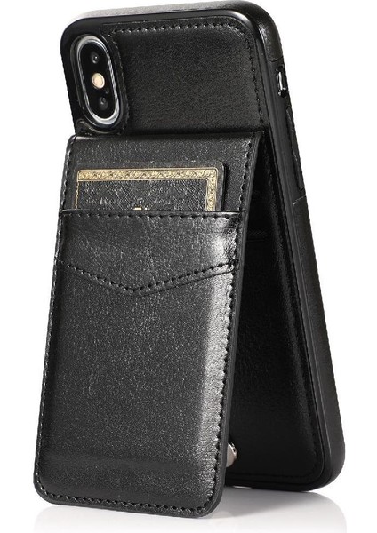 Kredi Manyetik Toka Kılıfı ile IPhone Xs Max Kart Tutucu ile Uyumlu (Yurt Dışından)