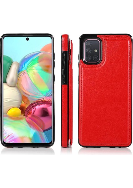 Kart Tutucu Kickstand Çift ile Samsung Galaxy A71 4g Için Cüzdan Kılıf (Yurt Dışından)